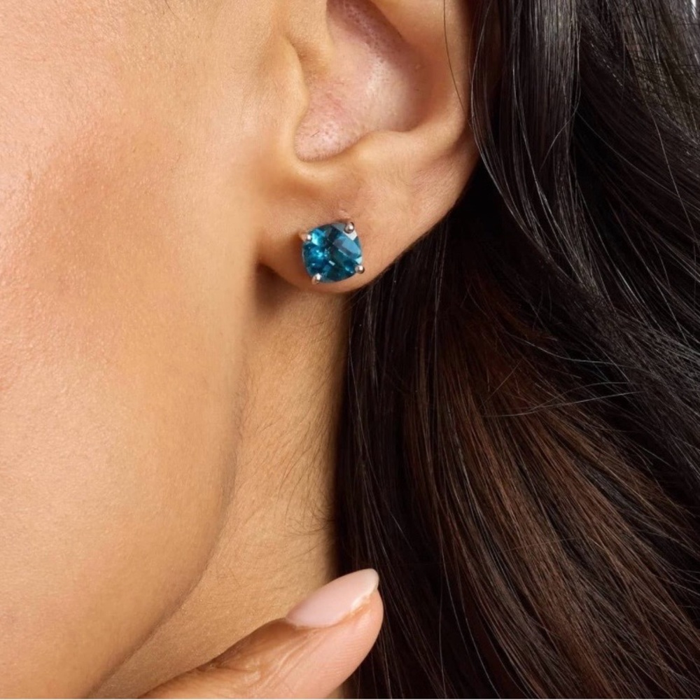 Blue Topaz Stud Earrings from Blue Nile